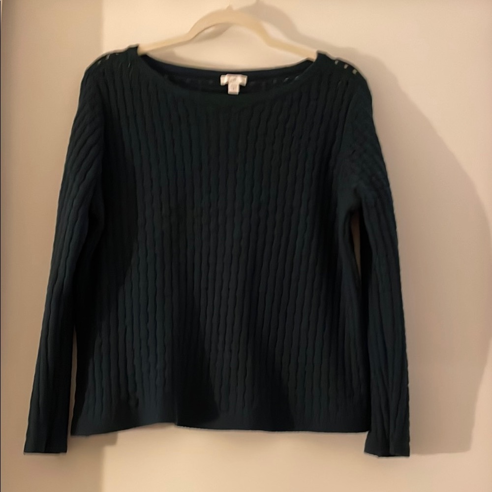 Women's Dark Green Sweater CL Petite